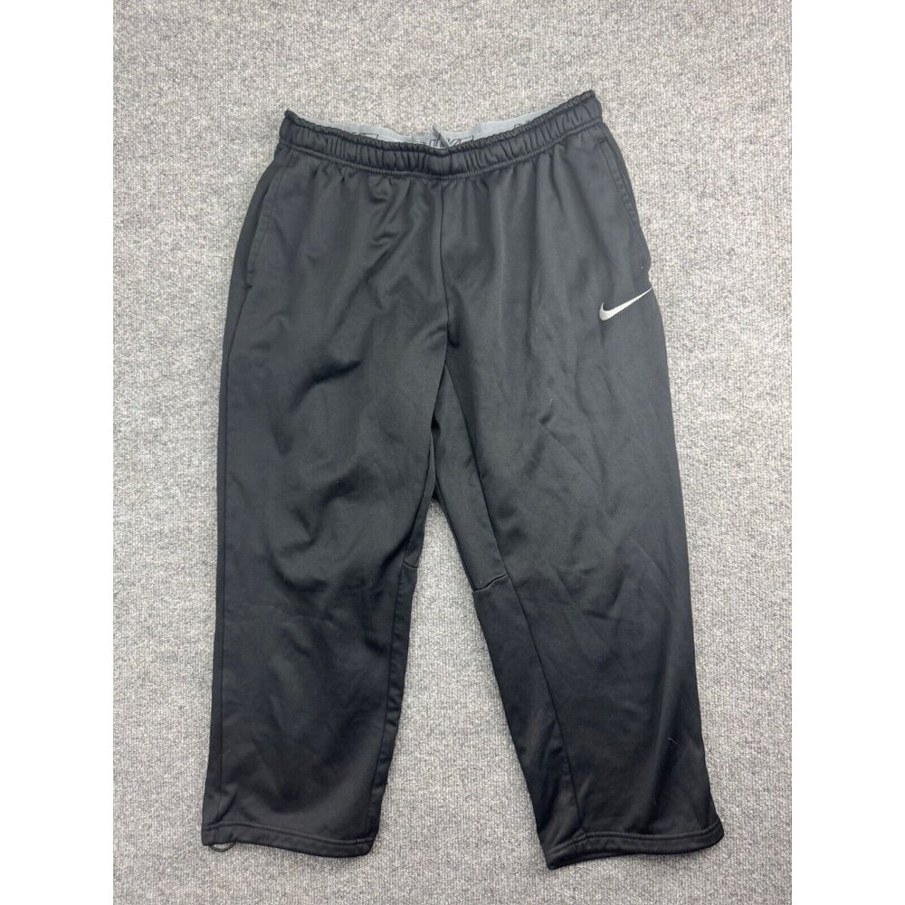 Nike Therma Fit Sweatpants Women's XL Straight Leg Logo Pockets Comfort‎ Waist